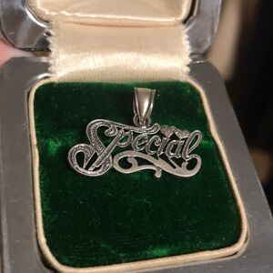 Vintage Sterling Silver 925 Someone Special Nameplate Pendant